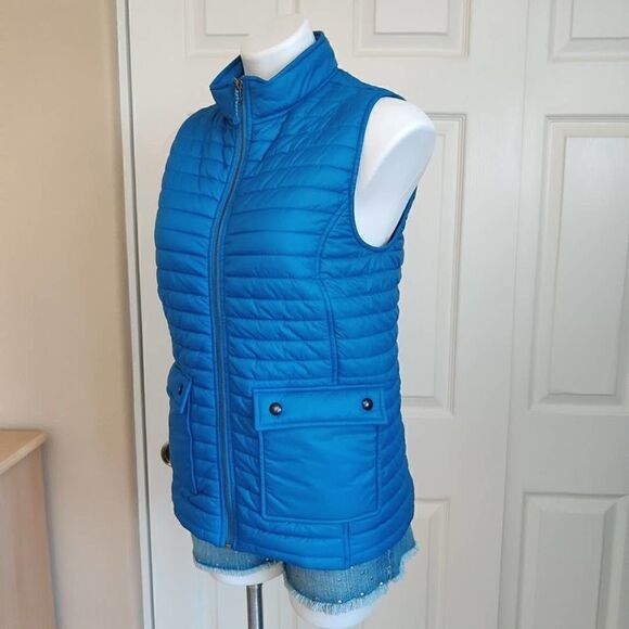 Vineyard Vines puffer pocket vest tide blue S - Picture 2 of 9